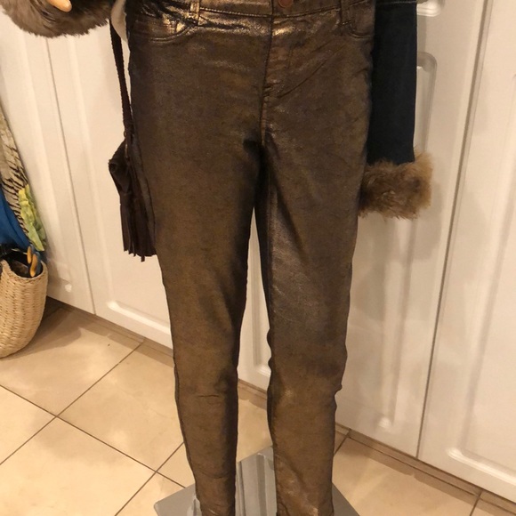 Chocolate “Lucky”Brand Lame Leggings - Picture 2 of 4